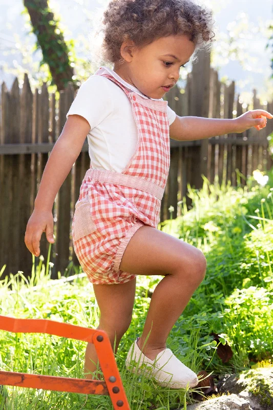 Blouses & Shirts with checkered patterns-Melon Stripe Frances Bubble