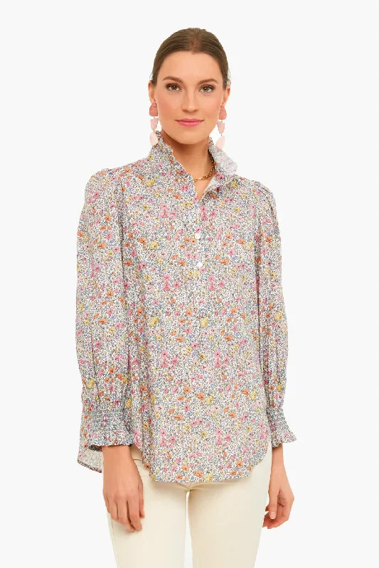 Elegant silk Blouses & Shirts for parties-Petite Poppy Teagan Popover Shirt