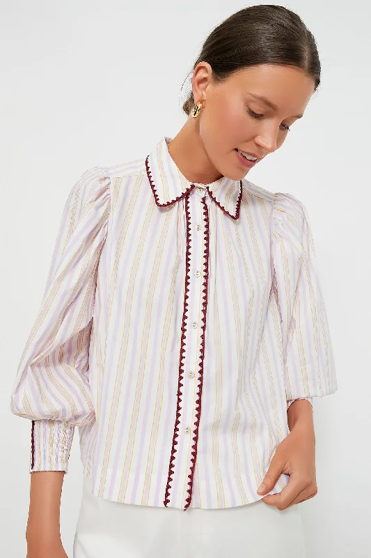 Long Blouses & Shirts for stylish looks-Striped Elisa Shirt