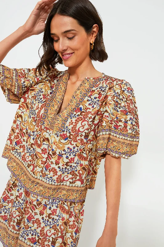 Blouses & Shirts for spring outfits-Sundrenched Porto Dina Blouse