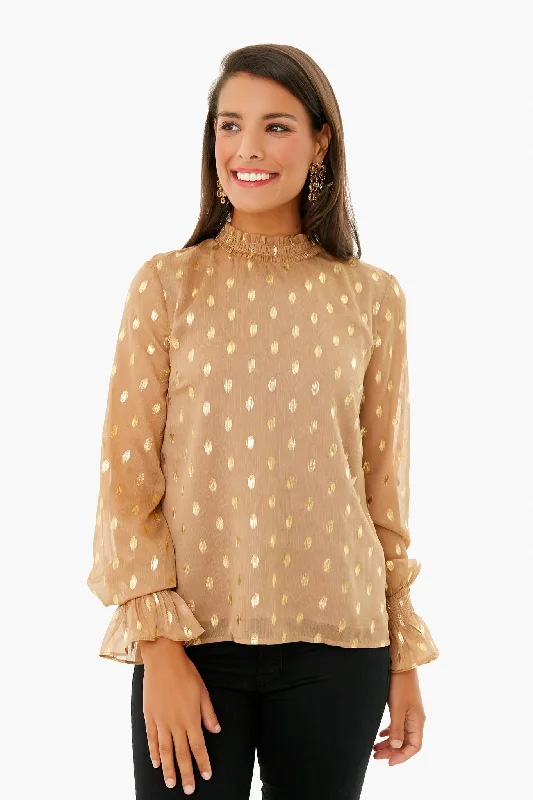 Blouses & Shirts for high-profile events-Tan Celeste Blouse