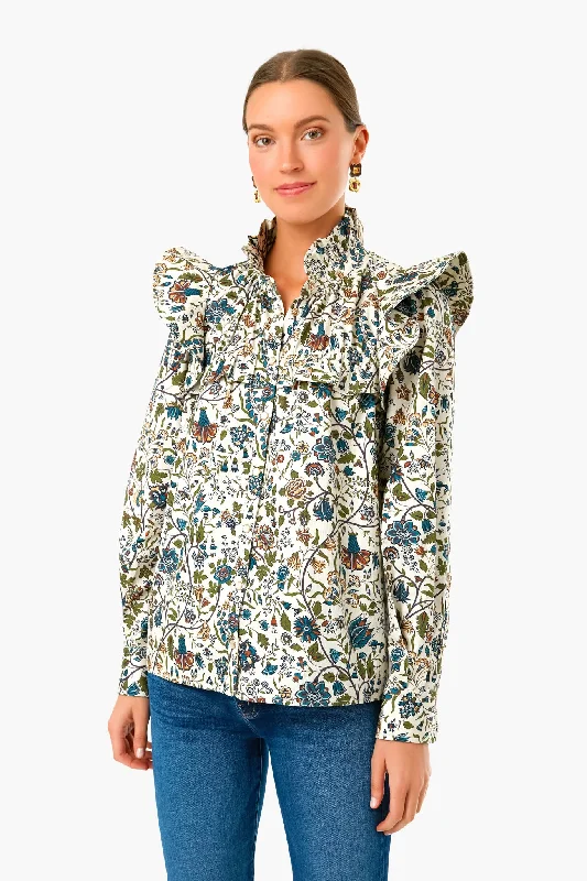 Blouses & Shirts with modern fits-Wildwood Chintz Winnie Blouse