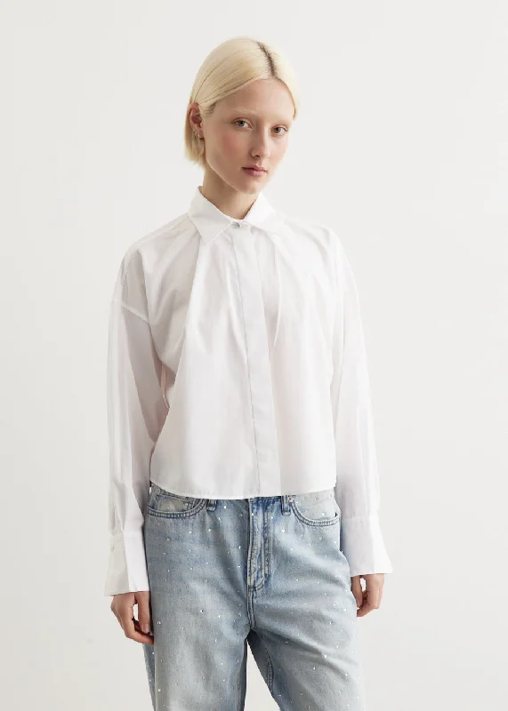 Blouses & Shirts with pleats for extra volume-Martha Poplin Shirt