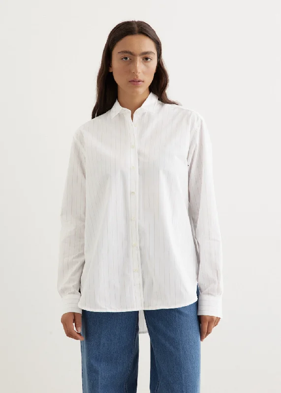 Blouses & Shirts with long cuffs-Signature Cotton Shirt