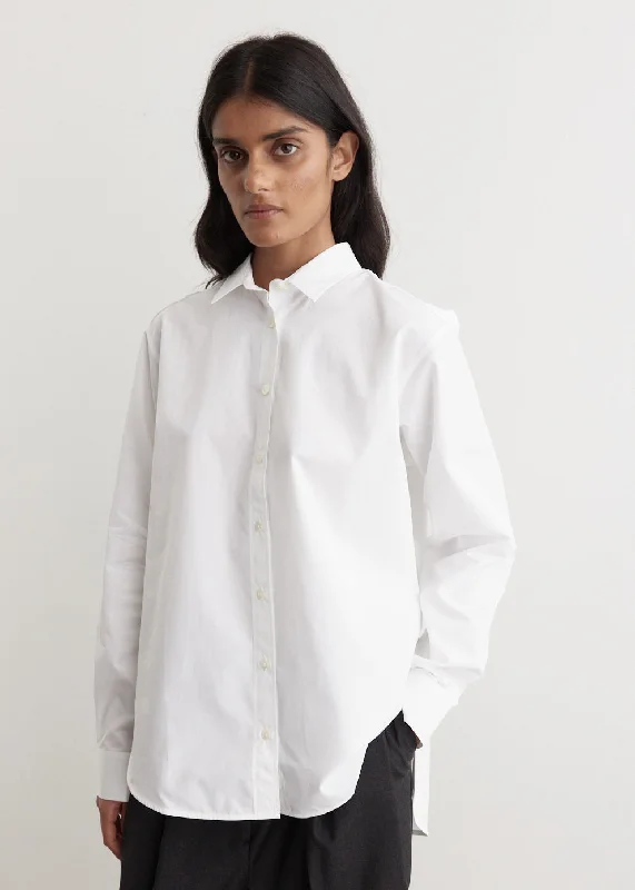 Elegant white Blouses & Shirts for work-Signature Cotton Shirt