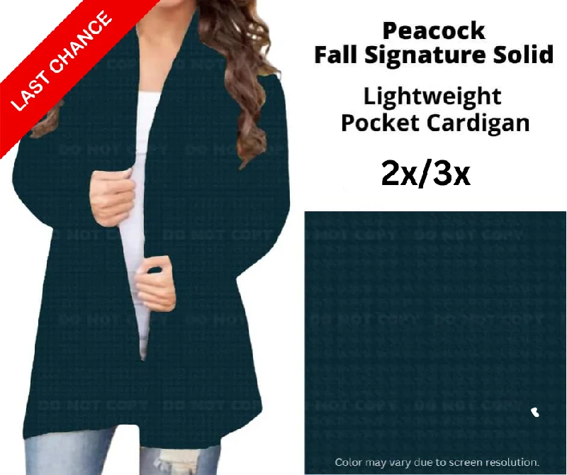 Cardigan bold wool layers-Women's Evening Cardigans-Peacock Pocket Cardigan