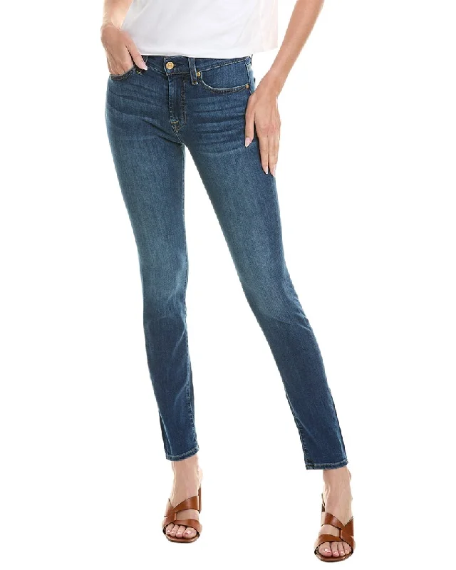 Slim Fit Pants-Women's Acid Wash Pants-7 For All Mankind Gwenevere Graham Street Jean