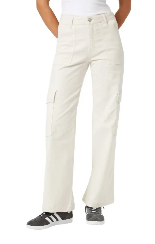 Bright Color Pants-Women's Beach Pants-Alva Luxe Twill Pants In White