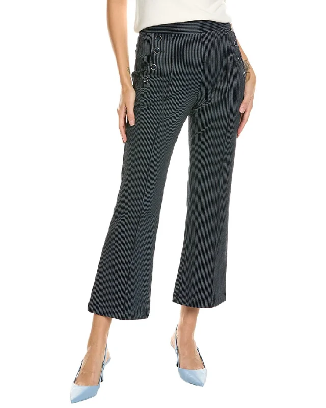 Stylish Bootcut Pants-Women's Yoga Pants-Badgley Mischka Denim Nautical Pant