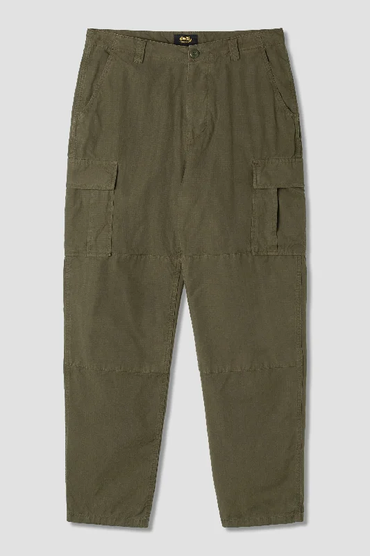 Ripped Wide-leg Pants-Women's Plaid Pants-Cargo Pant (Olive Ripstop)