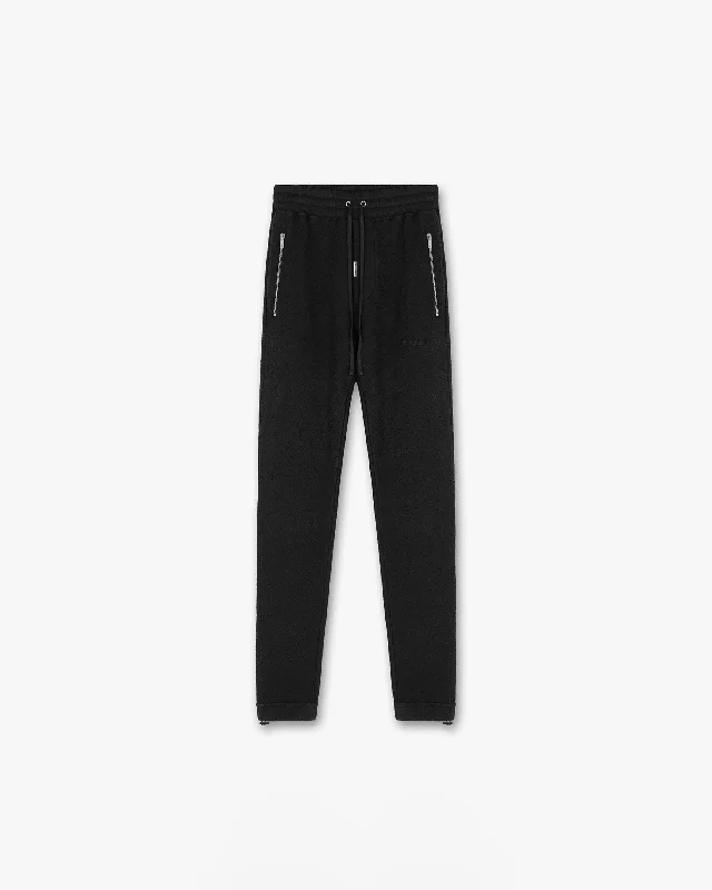 Slim Denim Pants-Women's Stretch Pants-Dual Loopback Sweatpant - Black