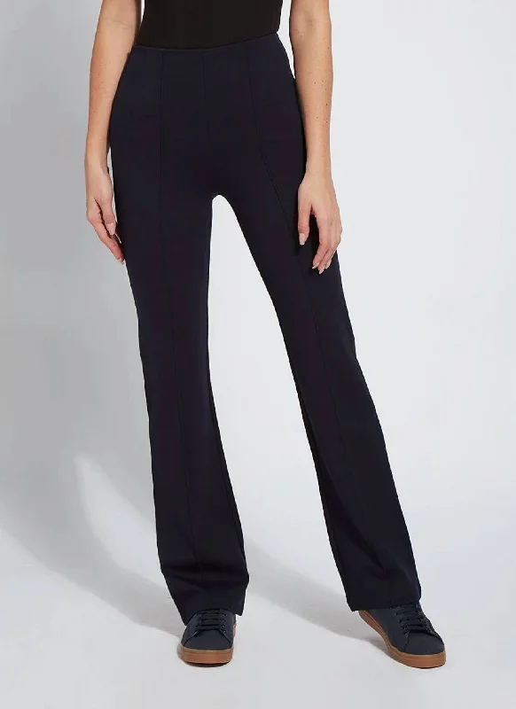 Chino Cargo Pants-Women's Chalk Stripe Pants-Elysse Wide Leg Pant In Midnight