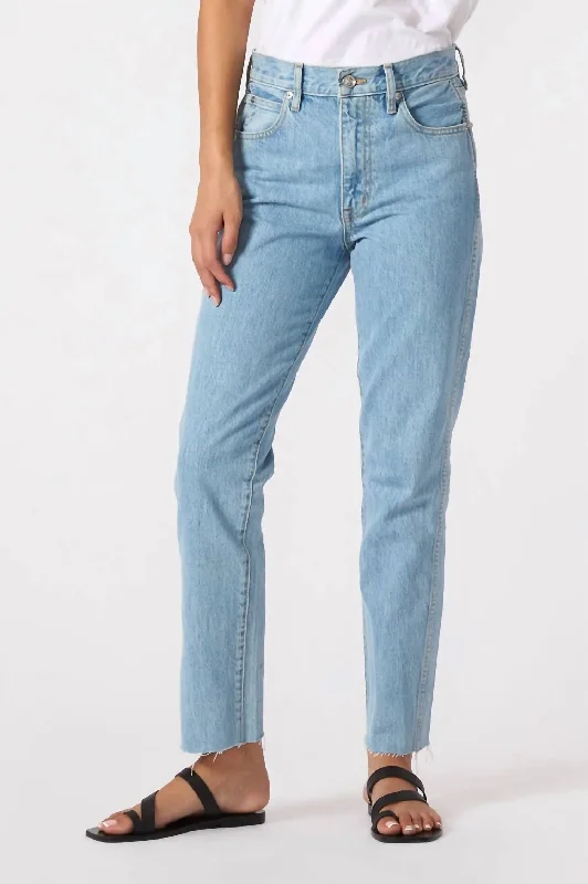 Ruffled Pants-Women's Double Stripe Pants-Hero Jean In Skyline