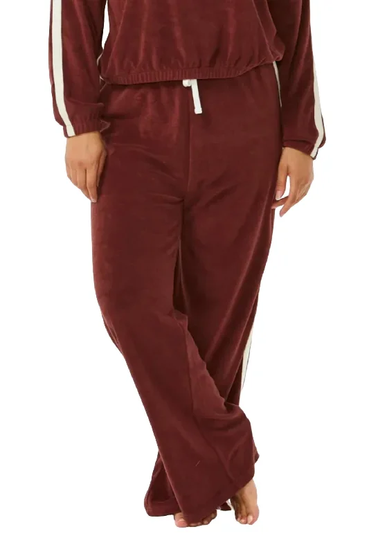 Basic Stretch Pants-Women's Wrap Pants-Locals Terry Pant In Red