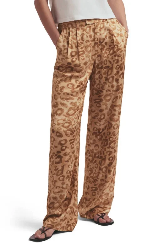 Straight Cut Pants-Women's Ankle Pants-Low Favorite Pant In Leo Vibes