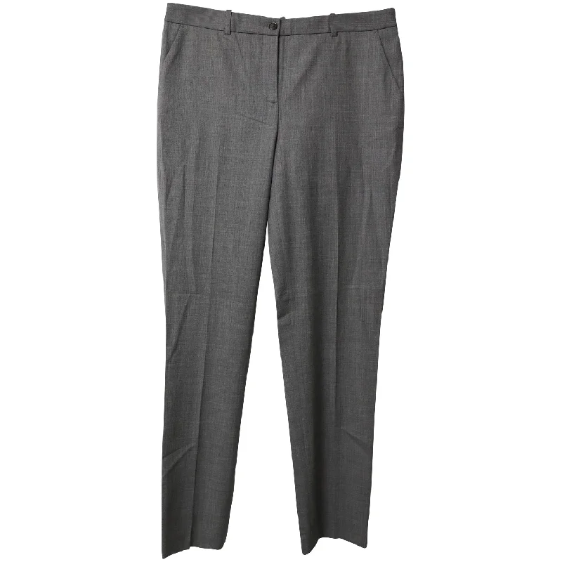 Printed Pattern Pants-Women's Track Pants-Michael Kors Tailored Pants in Grey Wool