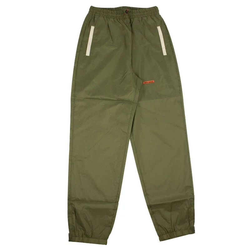 Bootcut Lounge Pants-Women's Vacation Pants-Military Green Nylon Pants