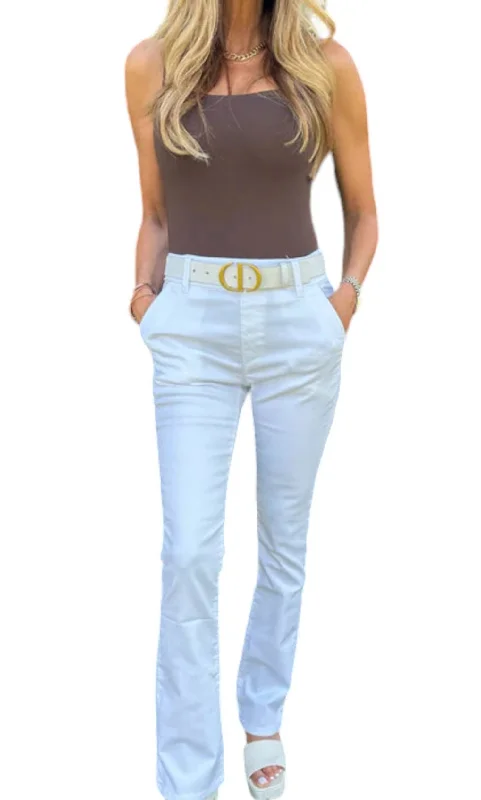 Vintage High Waist Pants-Women's Velvet Pants-Nansi Pants In White Check