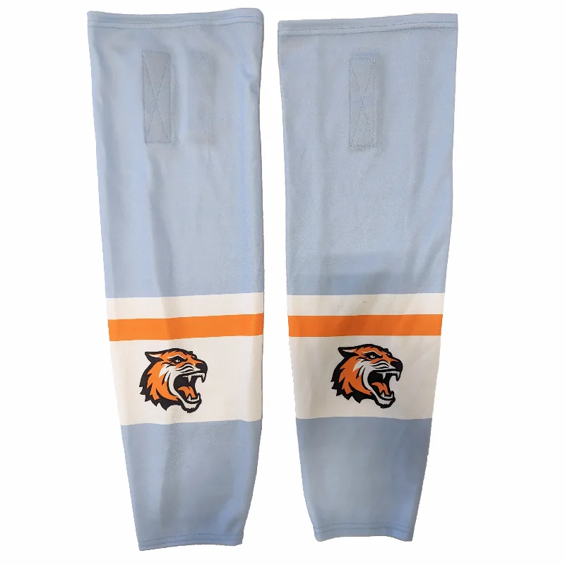 Simple Business Pants-Women's Formal Pants-NCAA - Hockey Socks (Baby Blue)