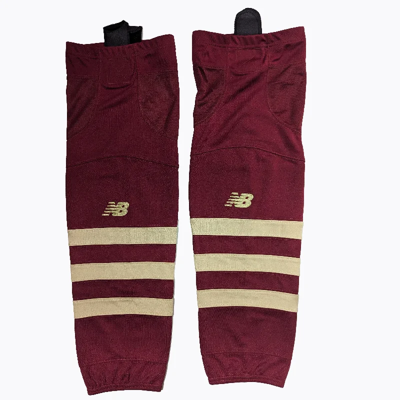 Spring Wear Pants-Women's Track Pants-NCAA - Used New Balance Hockey Socks (Maroon/Gold)