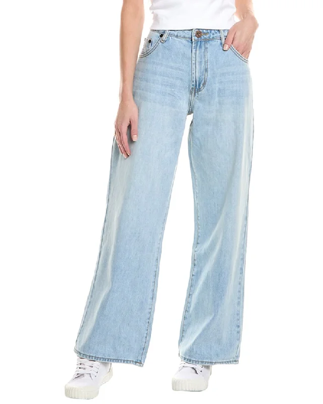 Business Trousers Pants-Women's Double Stripe Pants-One Teaspoon Jackson Hendrixe Wide Leg Jean