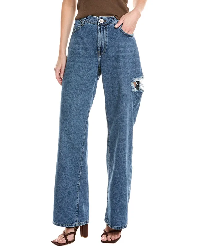 Slim Jogger Pants-Women's Utility Pants-One Teaspoon Jackson Rosewood Wide Leg Jean