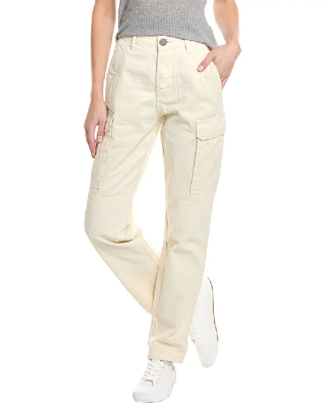 Fitted Wool Pants-Women's Glen Plaid Pants-One Teaspoon Sand Cargo Motion Jean