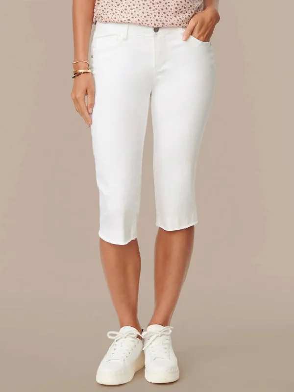 Cargo Pants-Women's Business Pants-Skimmer Capri Pants In Optic White