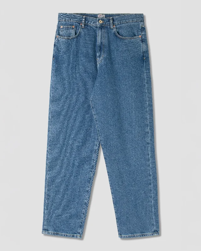 Knit Pants-Women's Triple-Waist Pants-Taper 5 Jean (Heavy Stone Wash Denim)