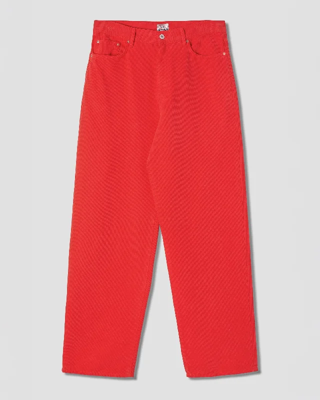 Comfort-fit Pants-Women's Dark Wash Pants-Wide 5 Jean (Aged Red Bedford Cord)