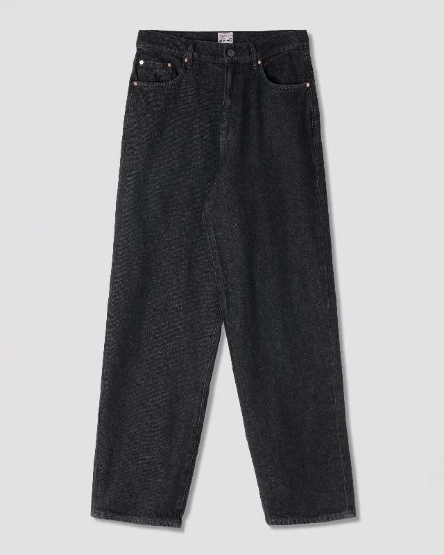 Green Pants-Women's Tapered Pants-Wide 5 Jean (Charcoal Denim)