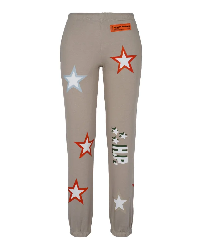 Printed Trousers Pants-Women's Triple-Waist Pants-Stars Sweatpants