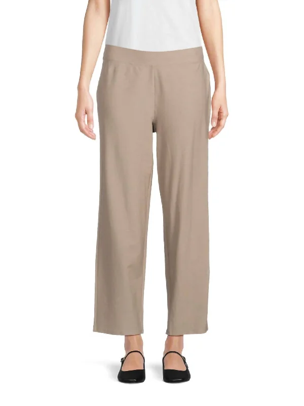 Sequin Pants-Women's Drawcord Pants-Straight Ankle Pant In Briar