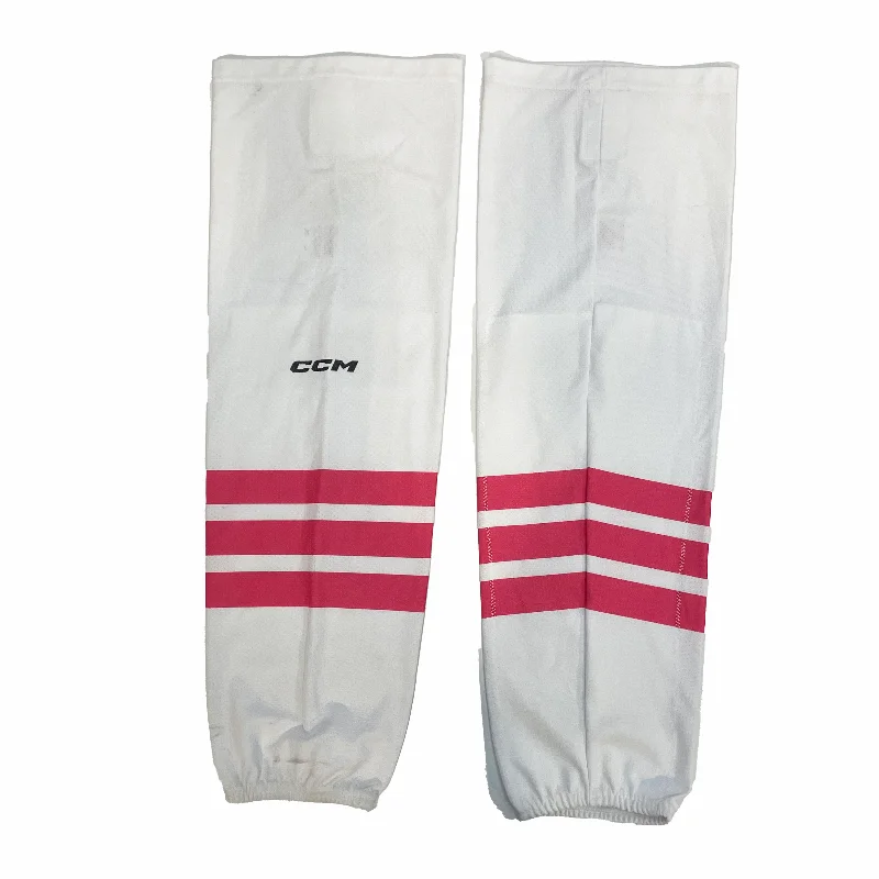 Bright Sporty Pants-Women's Pastel Pants-WHL - Used CCM Hockey Socks (White/Pink)