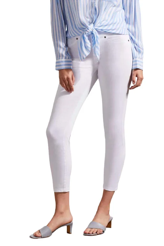 Jogger Pants-Women's Artistic Print Pants-Women's Audrey Pull-On Jegging In White