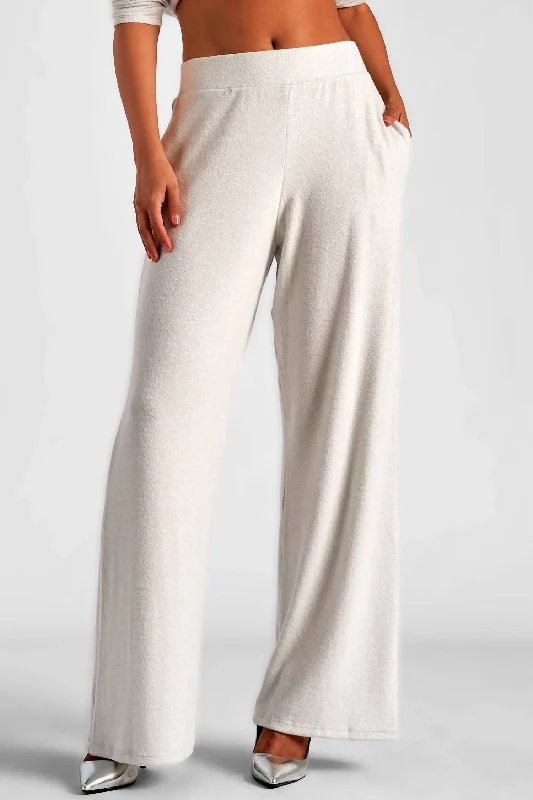 Harem Summer Pants-Women's Split Leg Pants-Women's Sparkle Pants In White & Silver