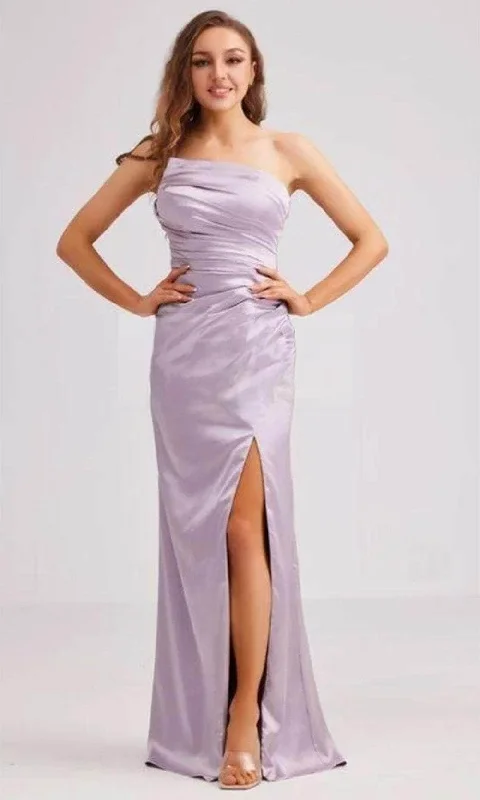 Evening Dress with a Minimalist Cut -  Women's Long Evening Dresses-J'Adore Dresses J23015 - Strapless Ruched Detail Prom Dress